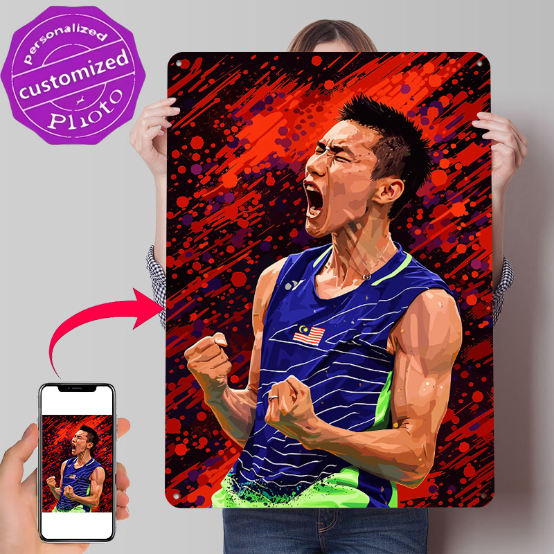 Badminton Victory - Plakat z teksturą drukowaną w 3D