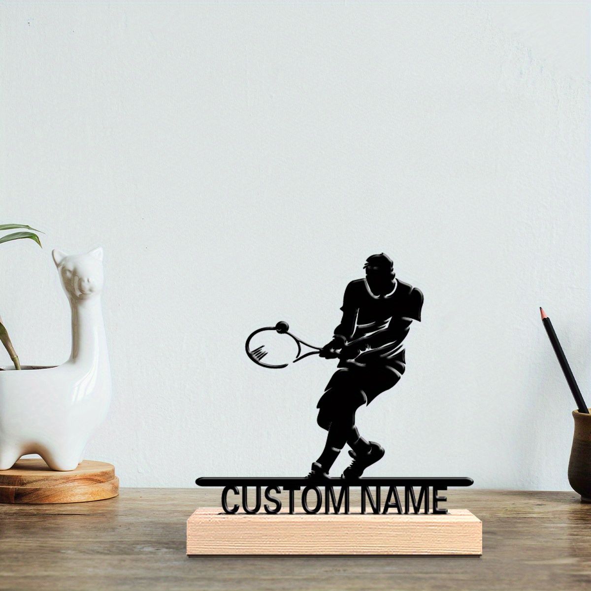Personalizowana metalowa statu – Badminton Player recenzja i cena
